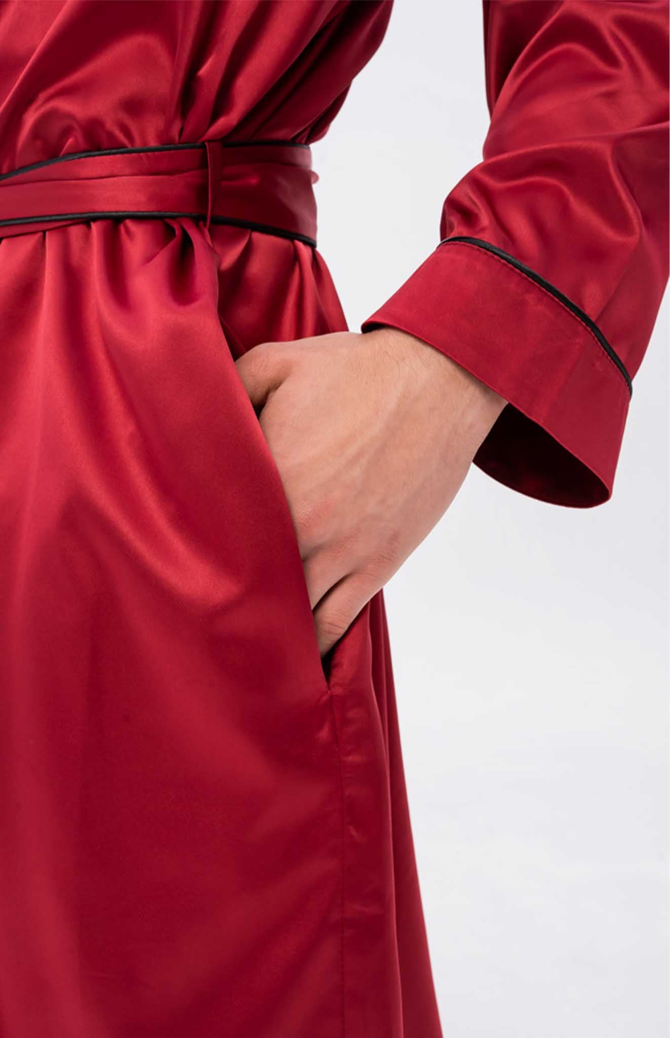 Royale Command | Red Satin Robe