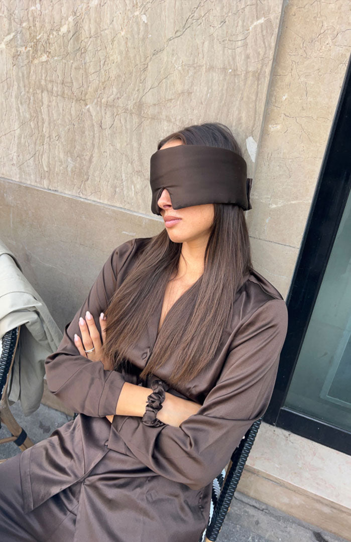 Brown Mocha | Satin Loungewear Set