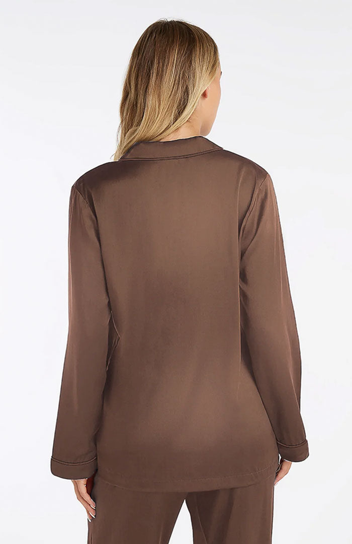 Brown Mocha | Satin Loungewear Set