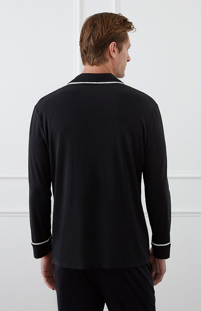 Midnight Black | Ultra-Soft Black Satin Loungewear Set