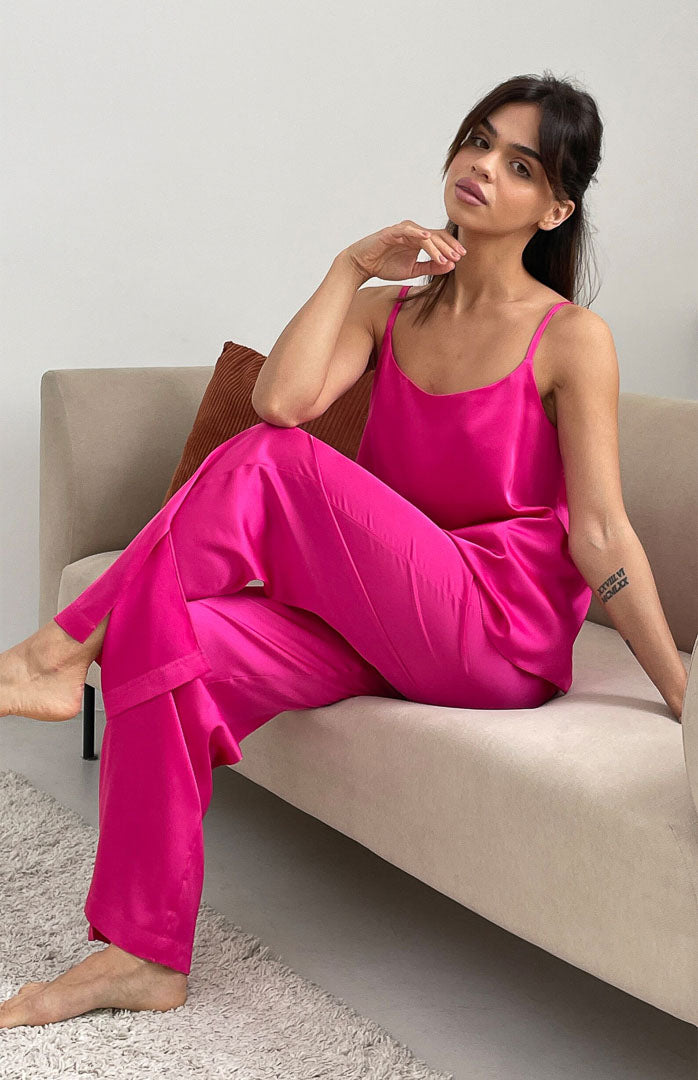 Barbie Pink | Pink Satin Loungewear Set