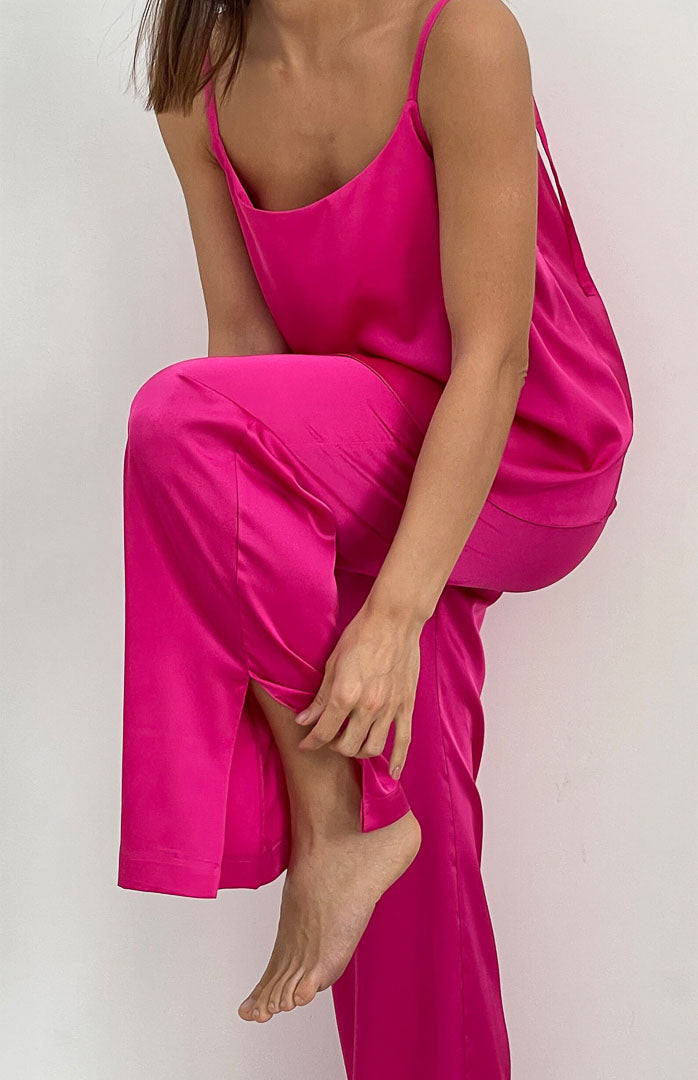 Barbie Pink | Pink Satin Loungewear Set