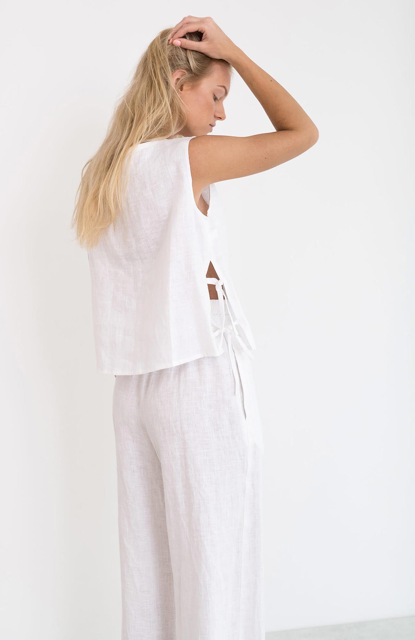 White Summer Co-ord Set | Linen Blend