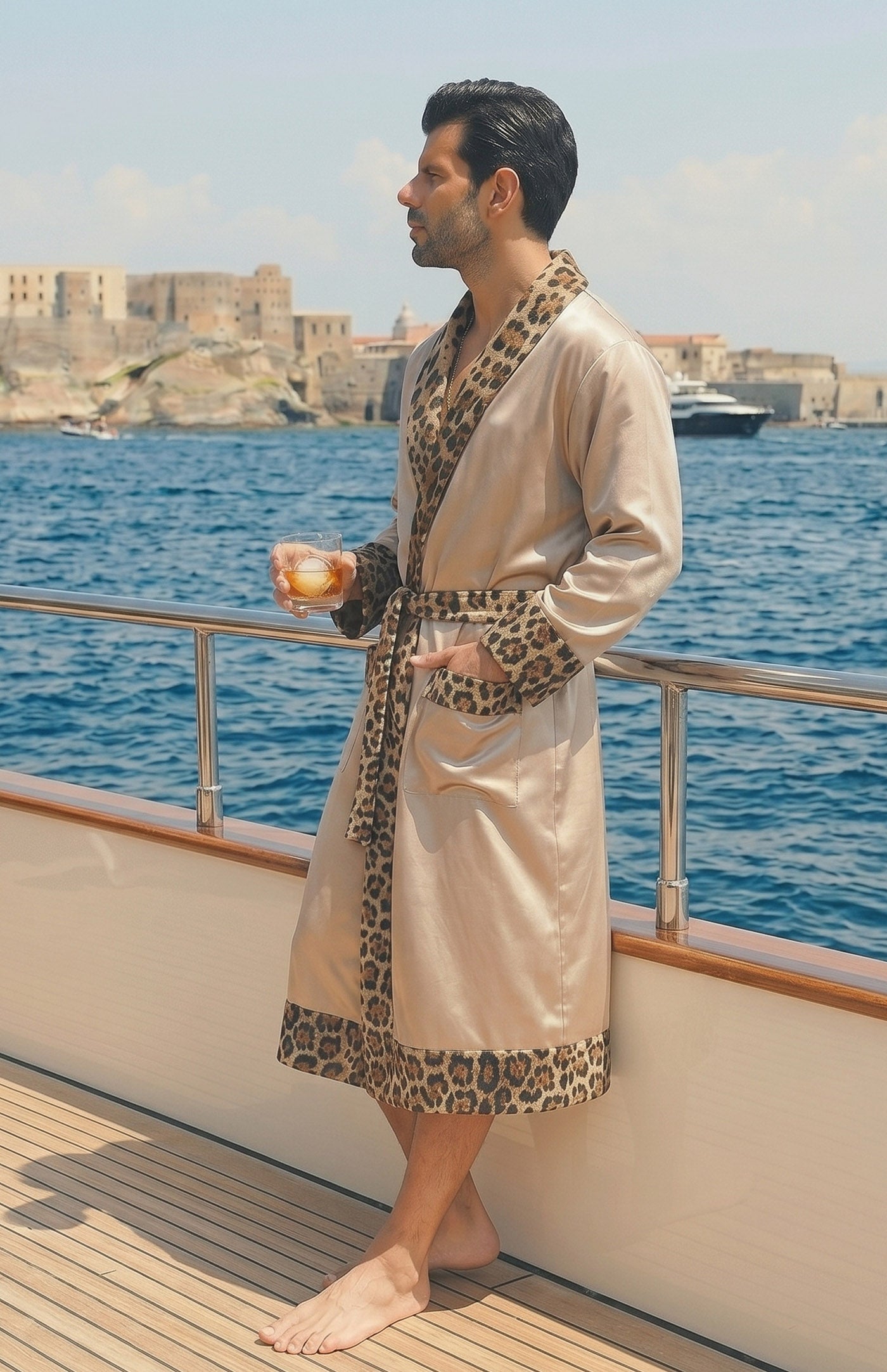The Golden Leopard | Printed Designer Robe