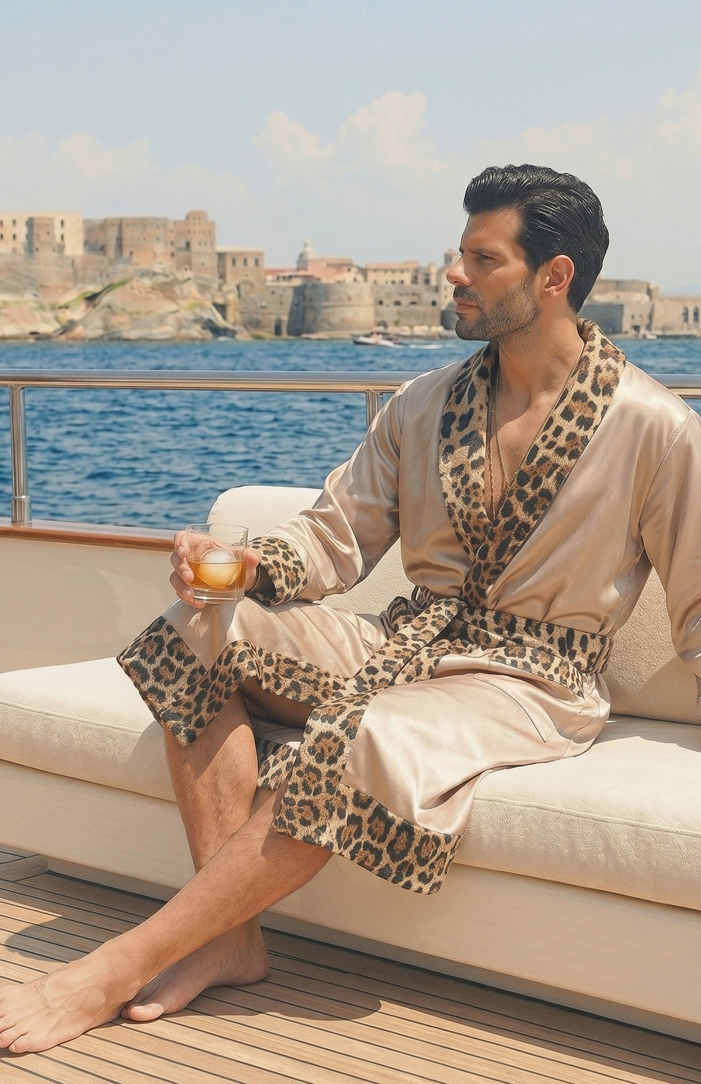 The Golden Leopard | Printed Designer Robe