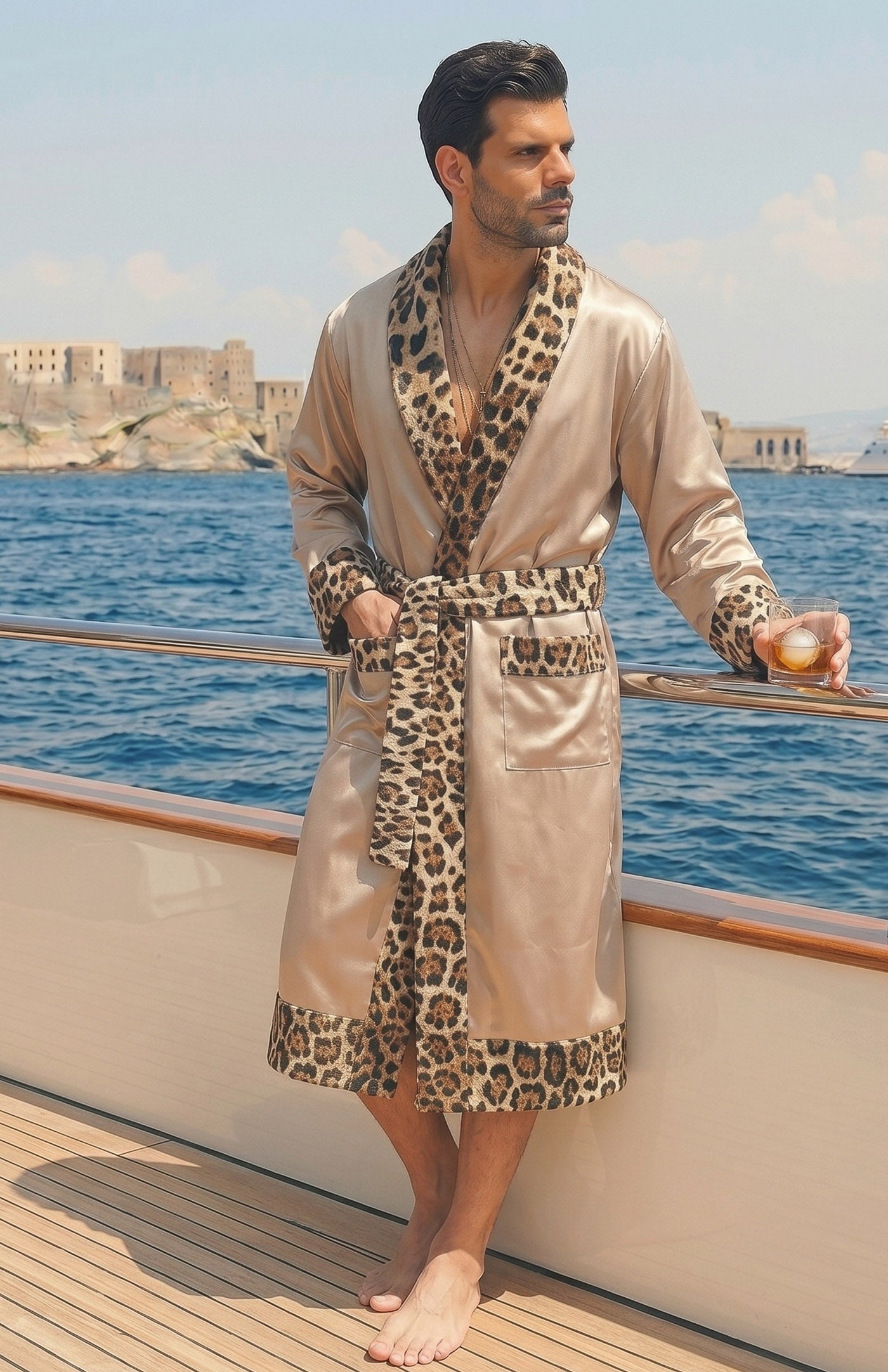 The Golden Leopard | Printed Designer Robe