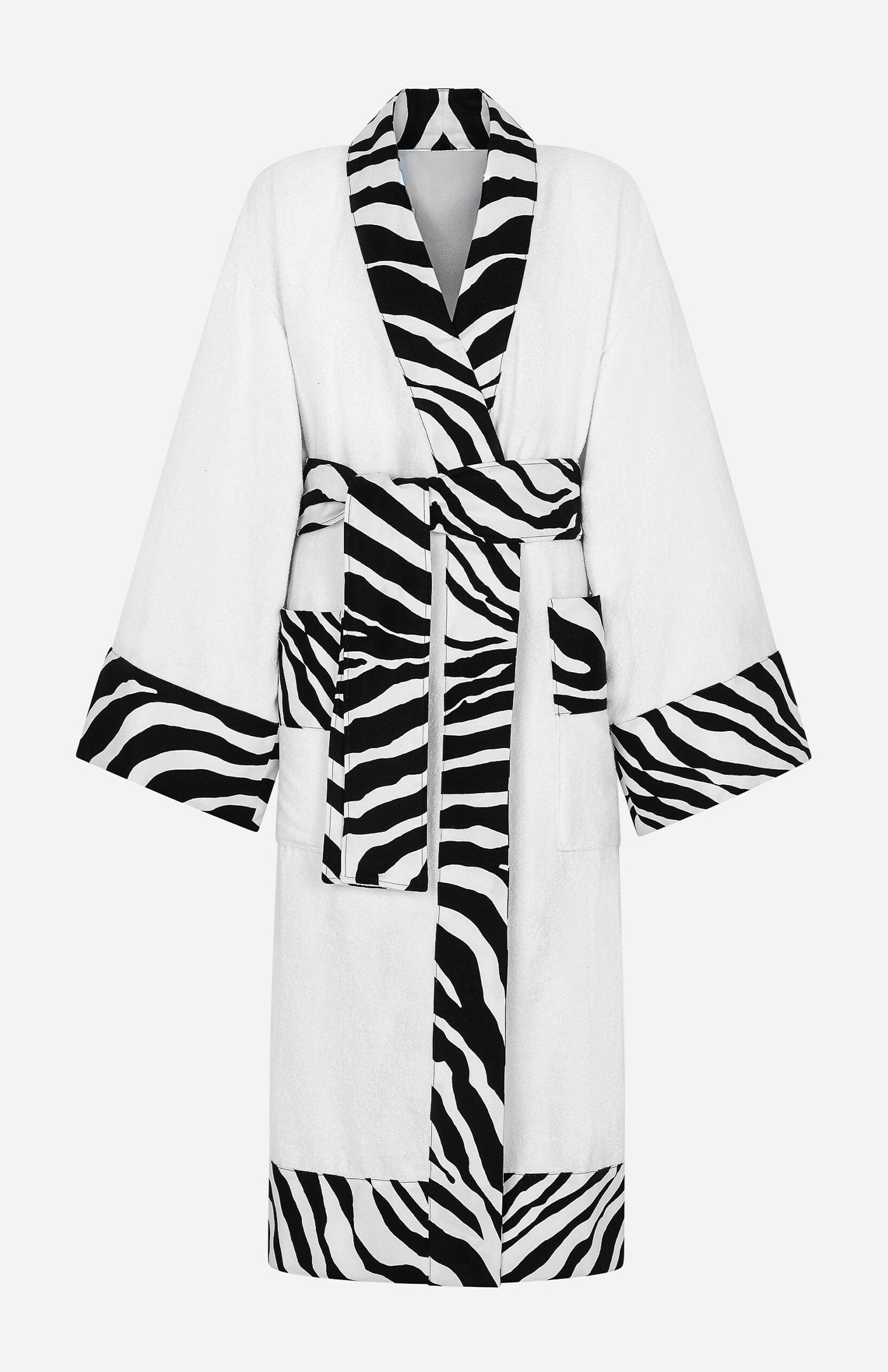 The Ivory Zebra | Printed Designer Robe