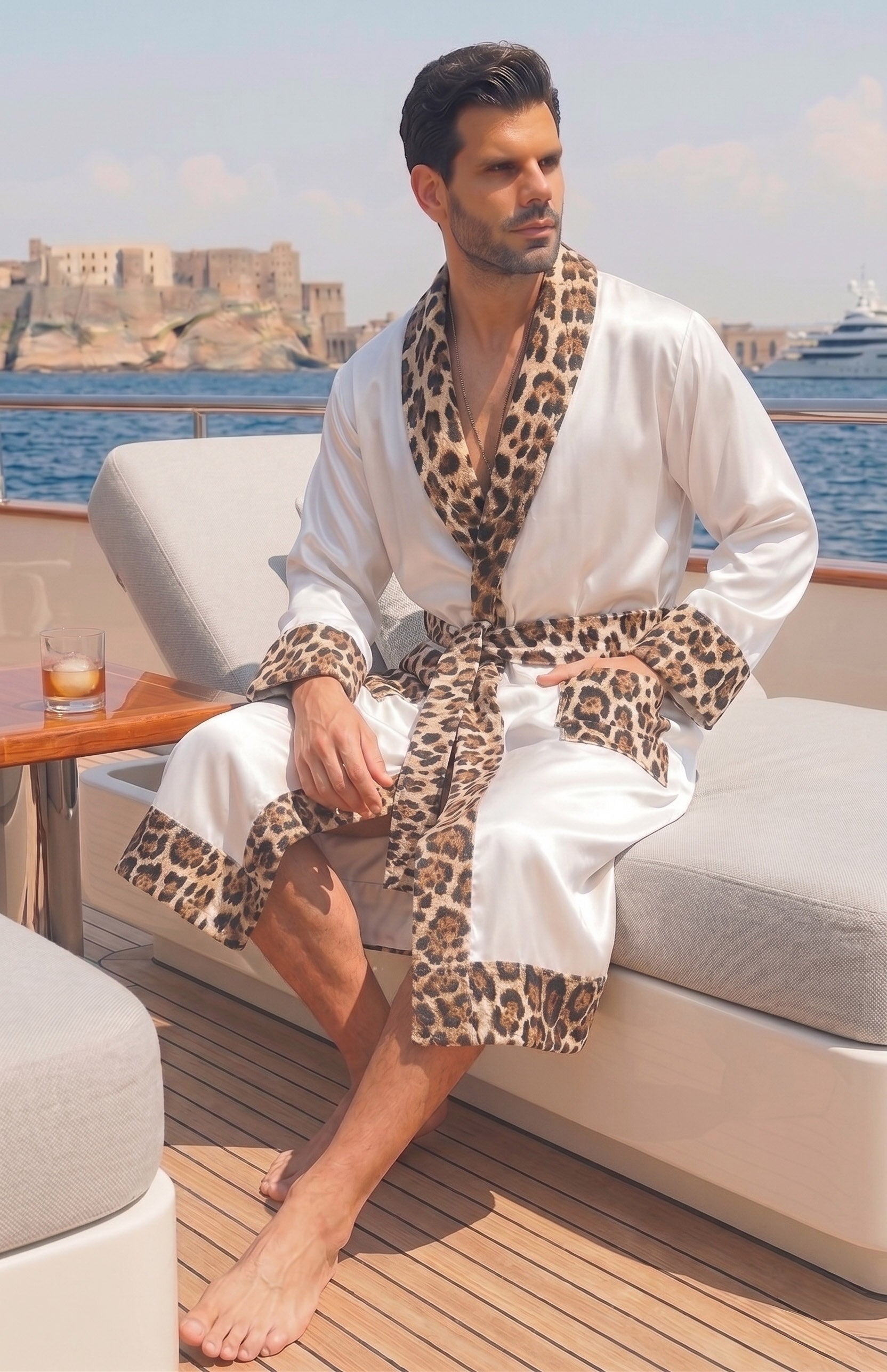 The White Leopard | Printed Designer Robe