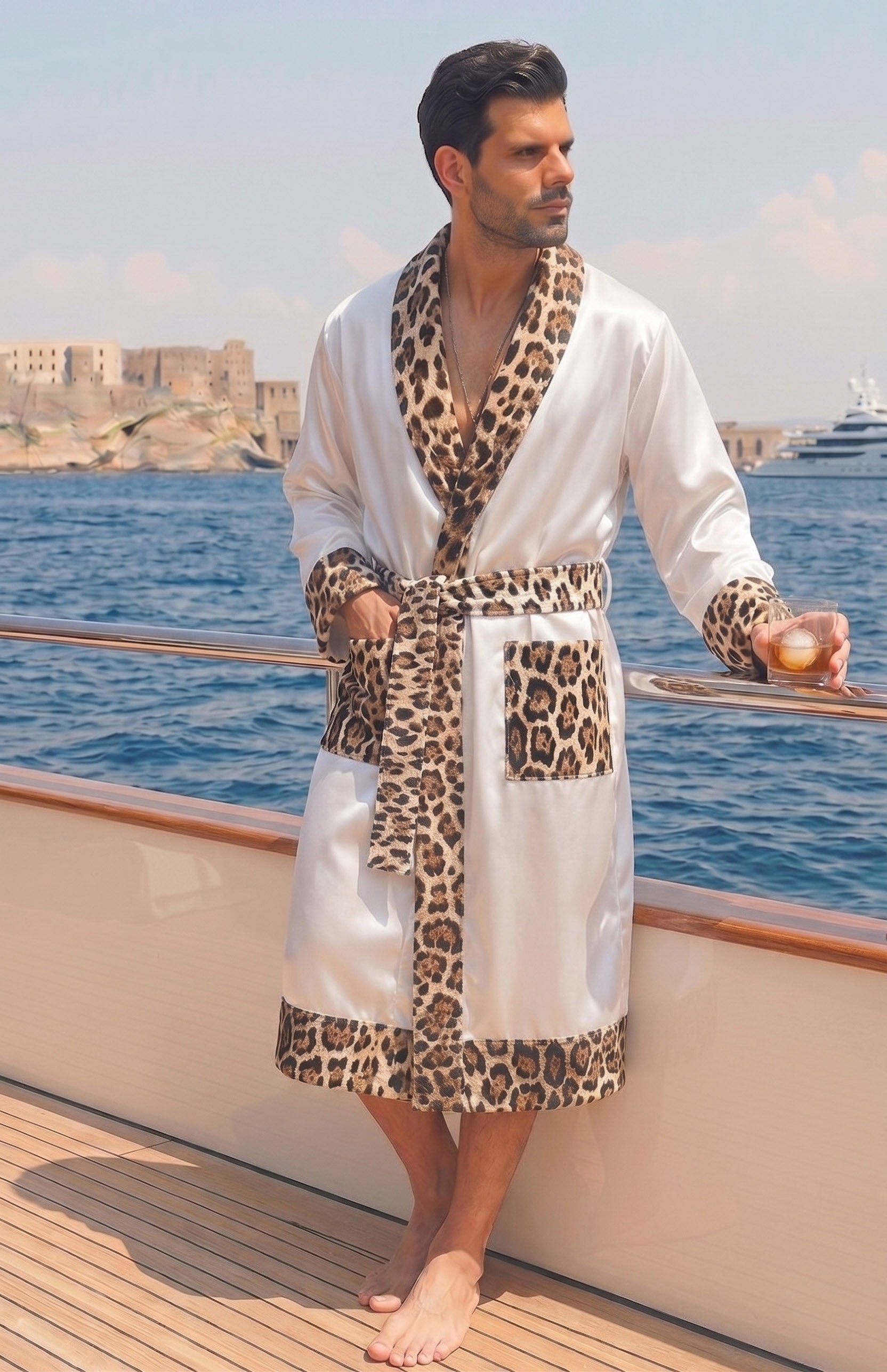 The White Leopard | Printed Designer Robe
