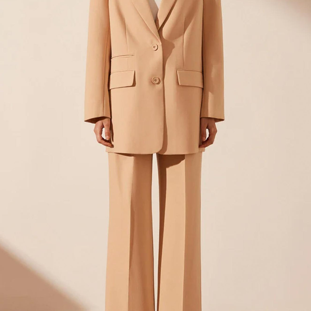 Bougie Beige Beige Blazer Sets