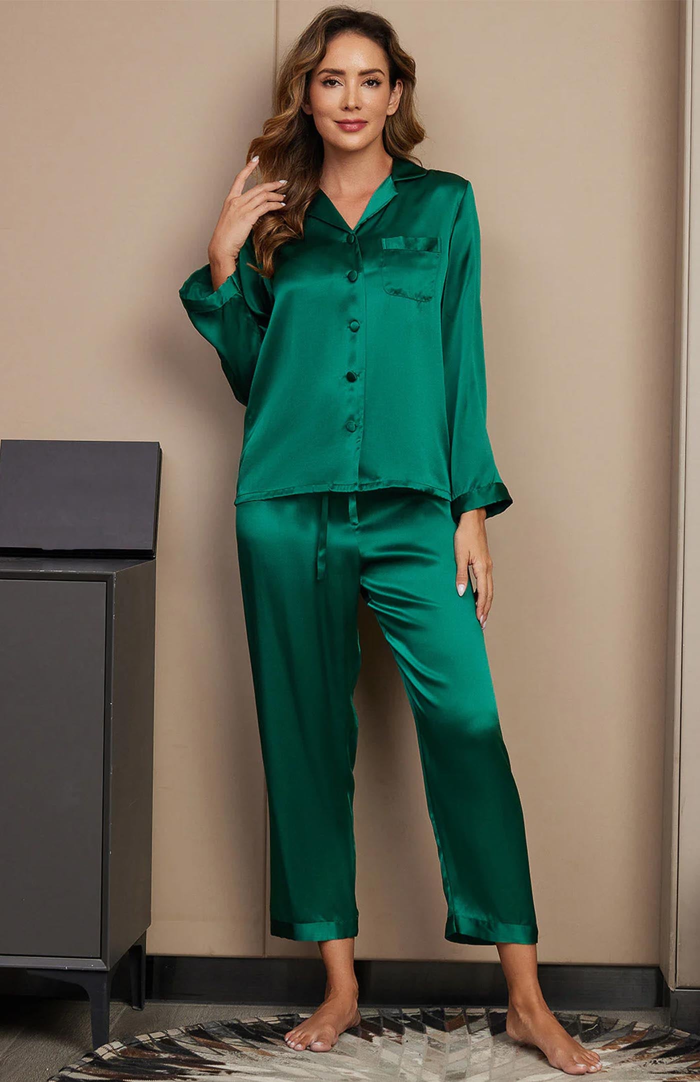 Green Princess | Satin Loungewear Set Women