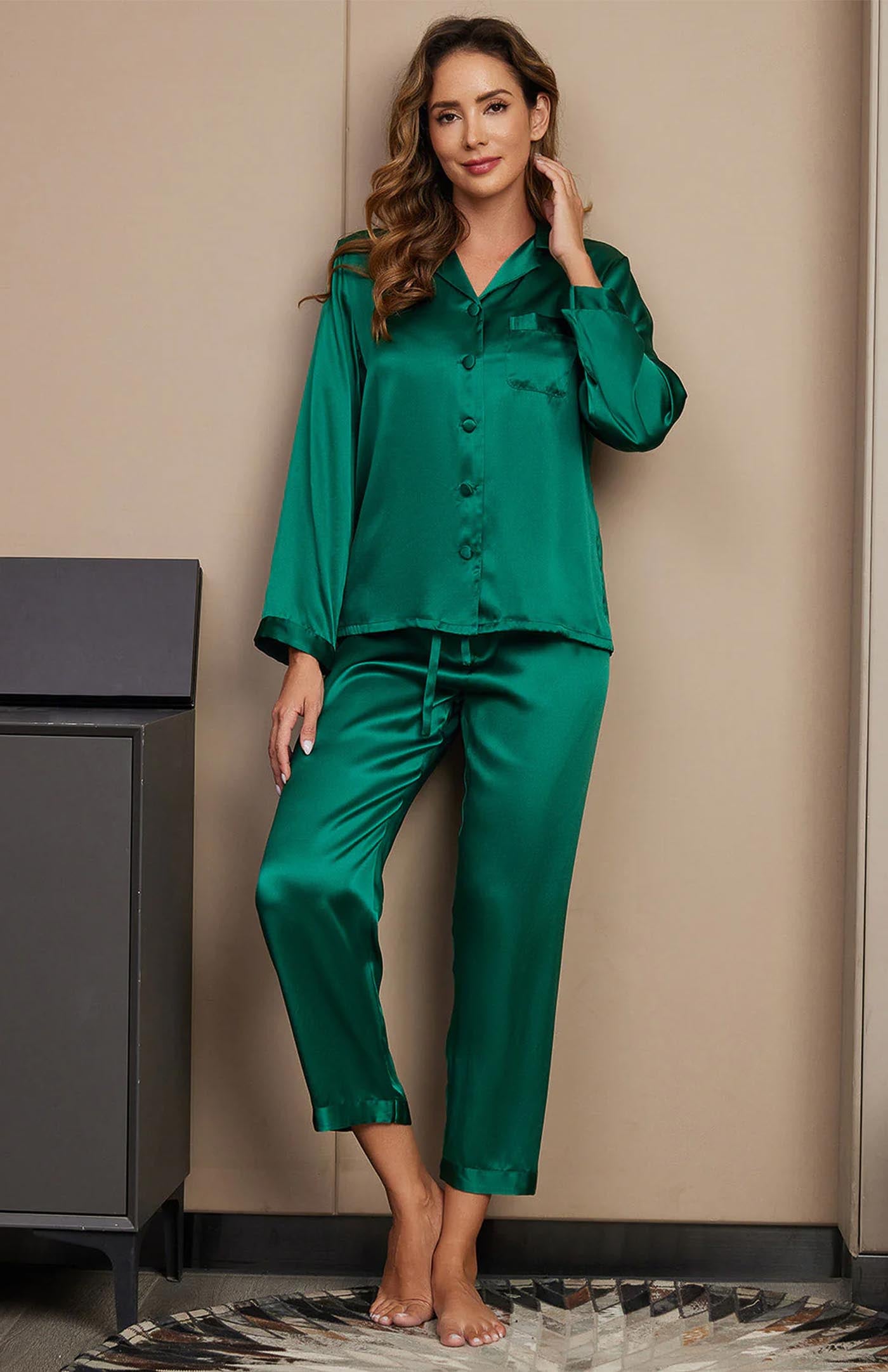 Green Princess | Satin Loungewear Set Women