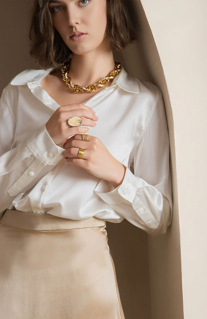 White Wins | Classic Satin Shirt