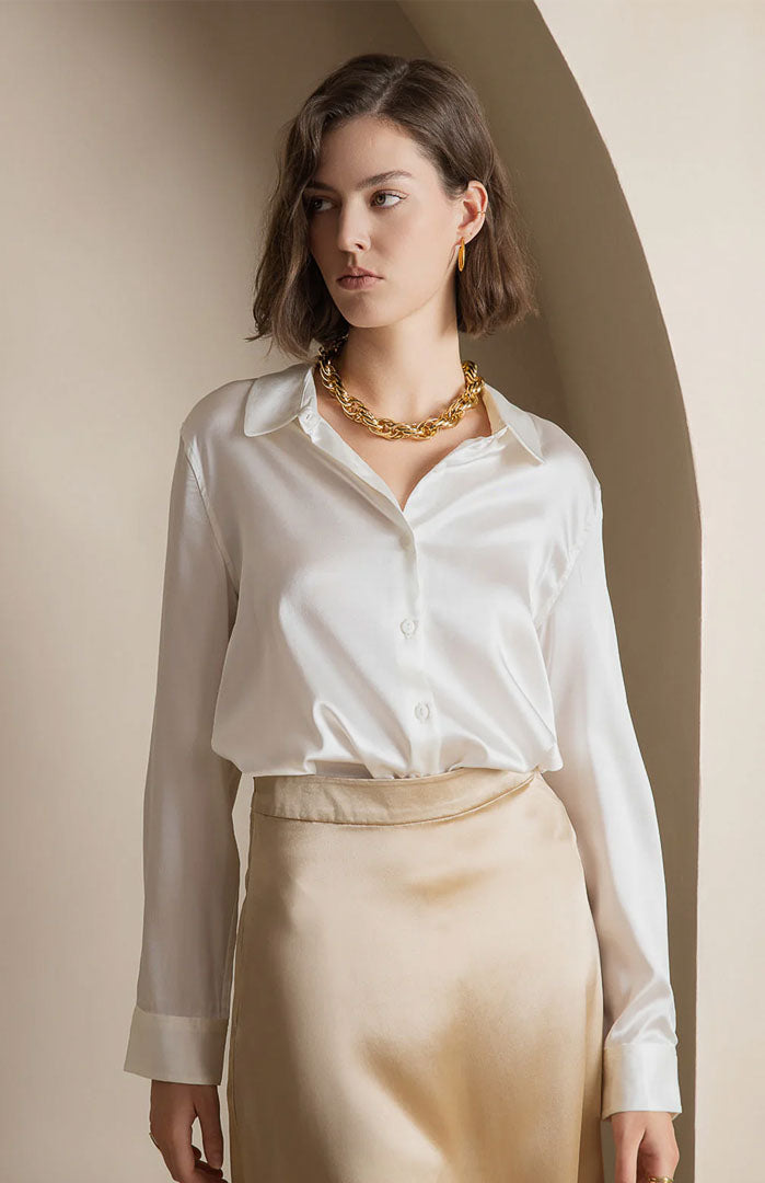 White Wins | Classic Satin Shirt