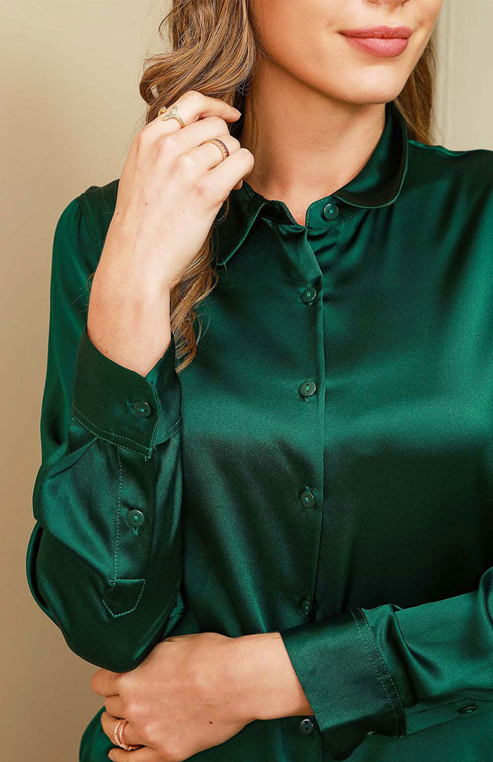 Green Flag | Classic Satin Shirt