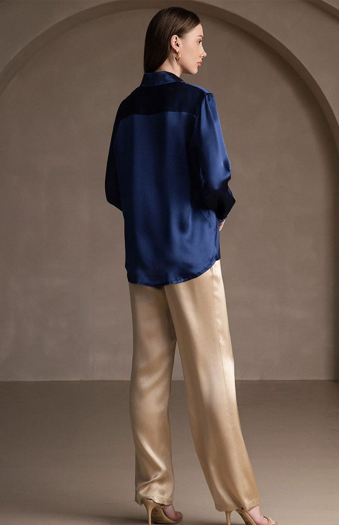Blue Moon | Classic Satin Shirt
