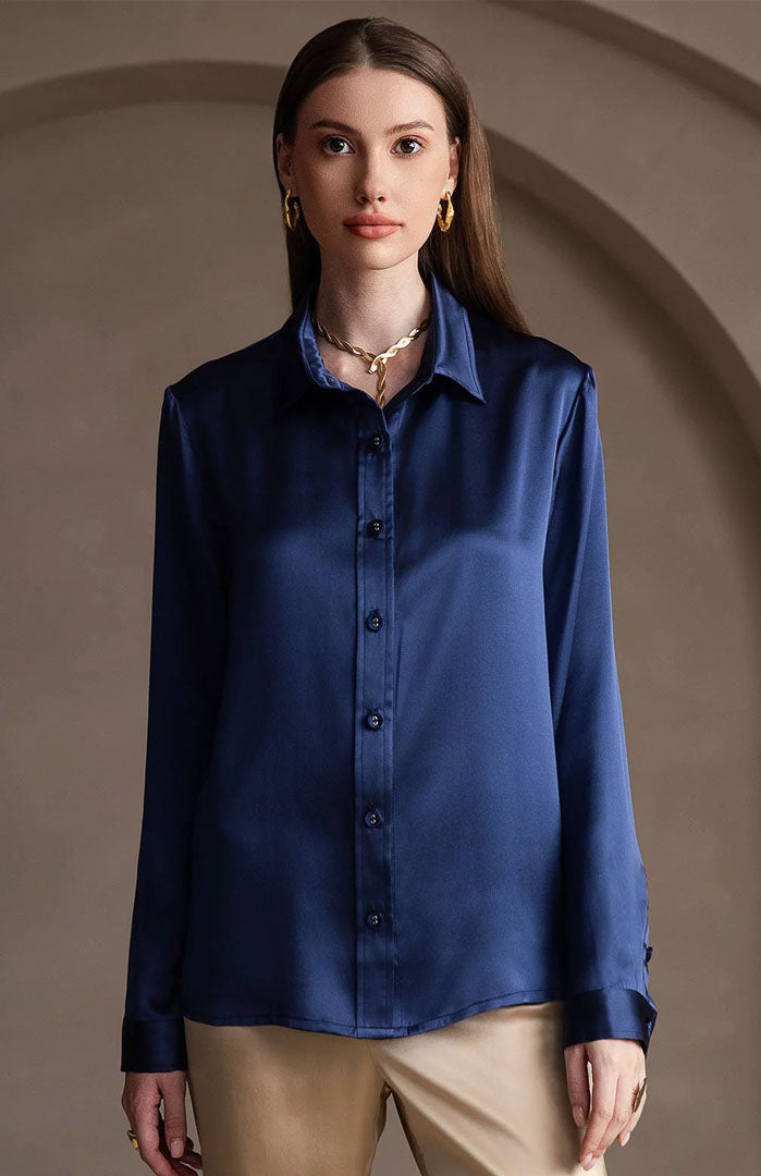 Blue Moon | Classic Satin Shirt