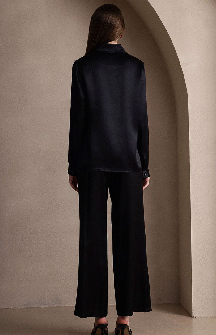 Black Berry | Classic Satin Shirt