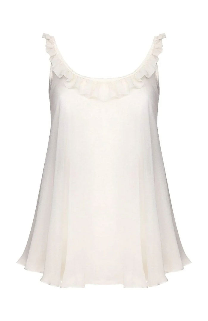 White Reverie – Sheer White Ruffle Babydoll Dress for Women