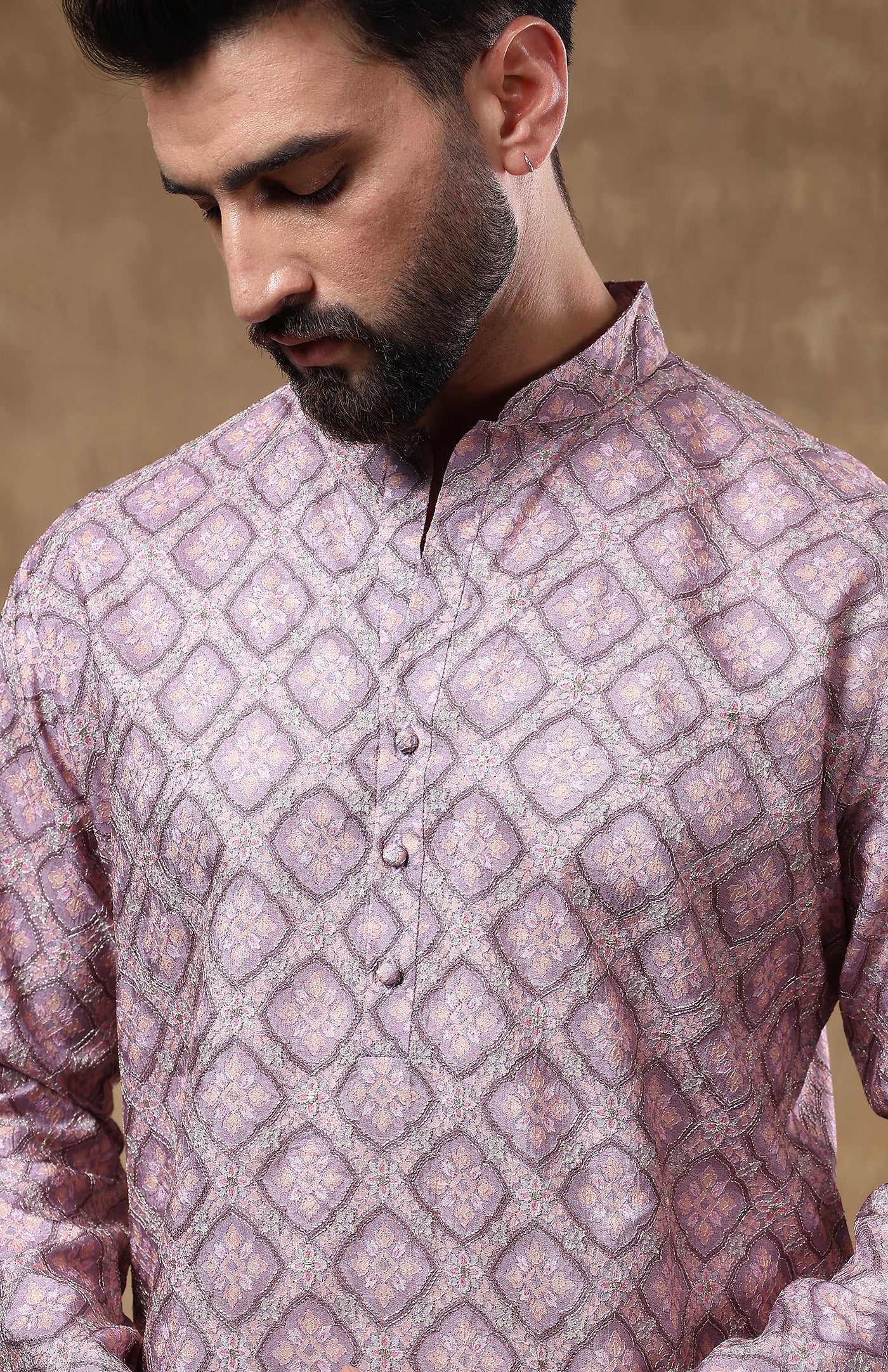 Mauve Utsav | Chanderi Cotton Silk Kurta