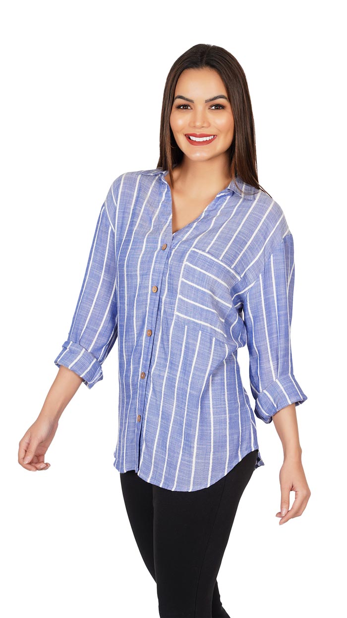 Products-Blue-and-White-Striped-Printed-Casual-Long-Sleeve-Stylish-V-Neck-Shirts-with-Pocket