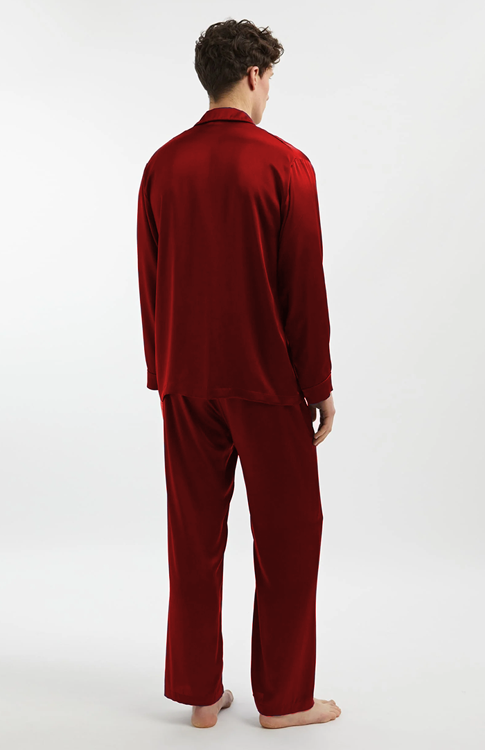 Santa's Satin | Red Satin Loungewear Set