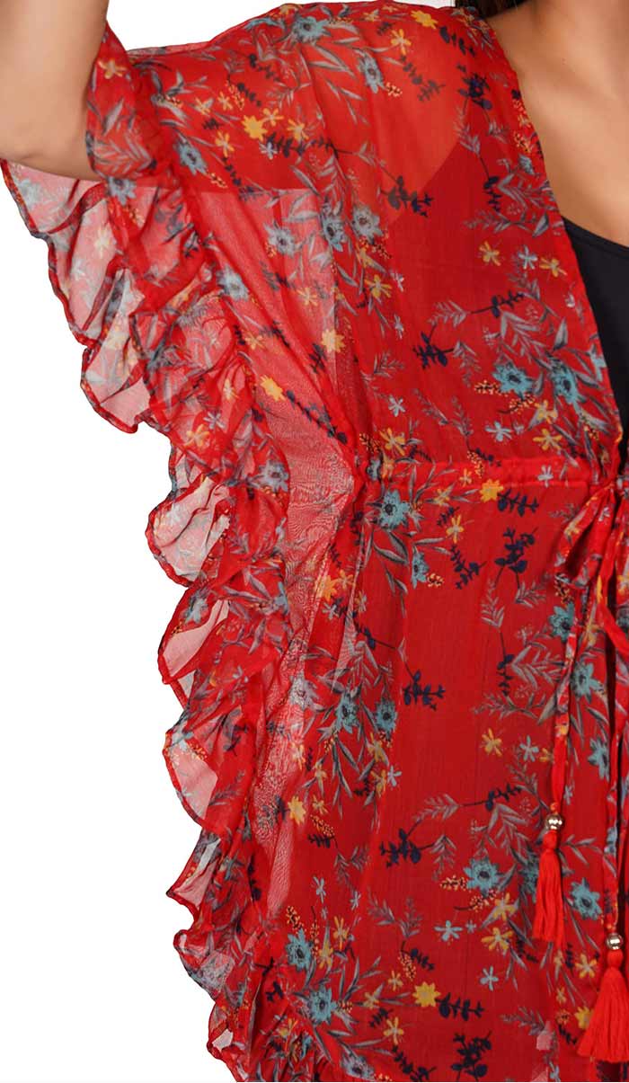 Tomato-Red-Floral-_-Kaftan-Style-Swimsuit-Coverup-Beach-Dress