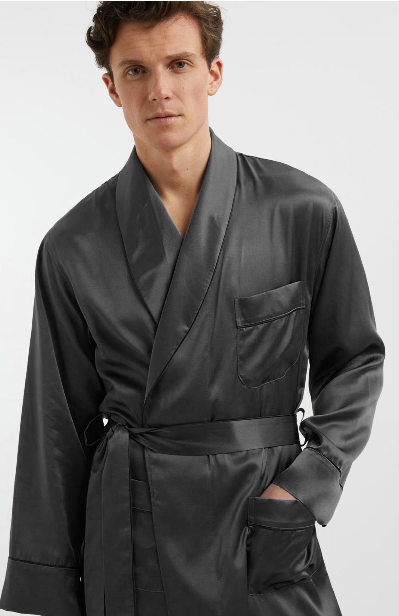 Charcoal Black Robe - Luxurious Loungewear Collection