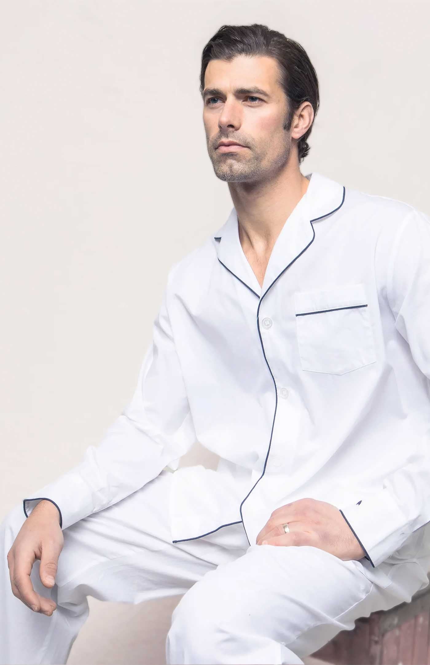 Sofa Safari | White Loungewear Set with Black Details | 100% Cotton