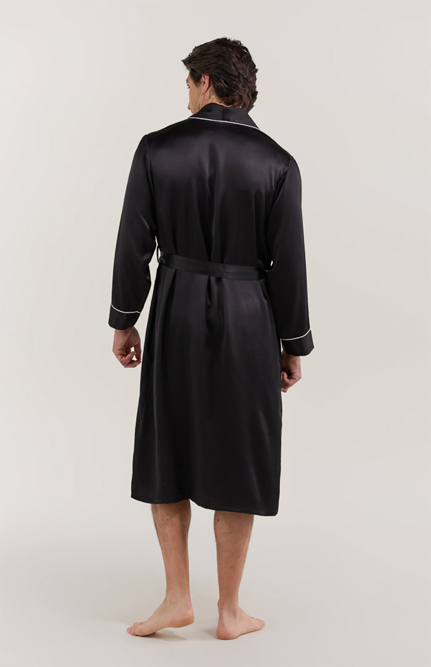 Black Satin Robe and Pyjama | Armani Satin