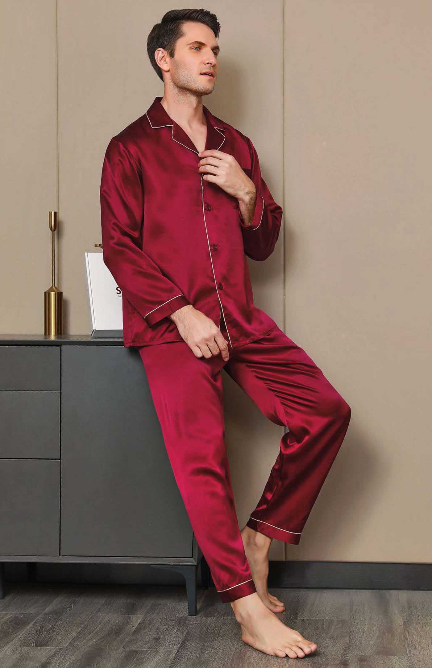 Regal Red | RED SATIN LOUNGEWEAR SET