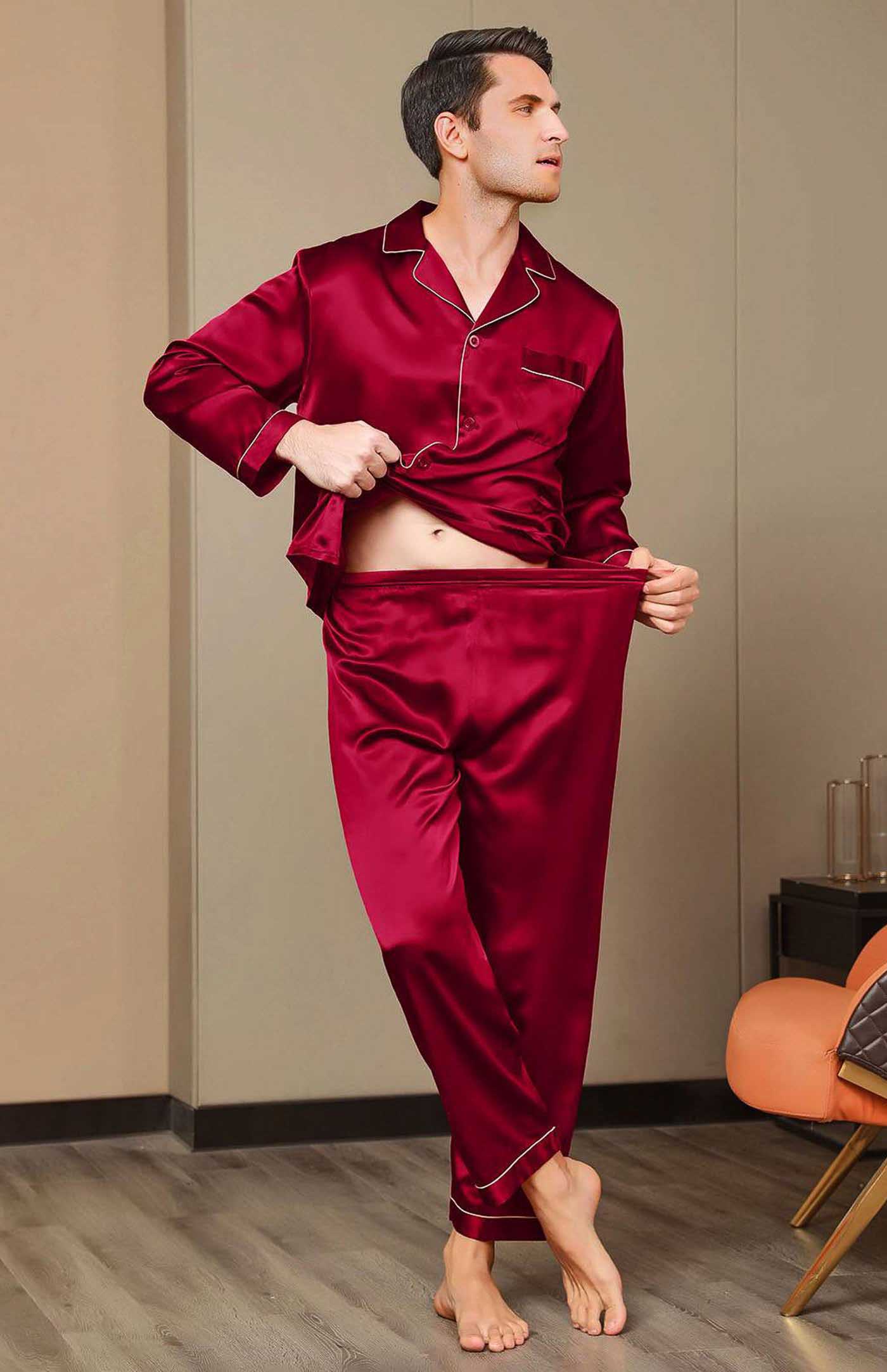 Regal Red | RED SATIN LOUNGEWEAR SET