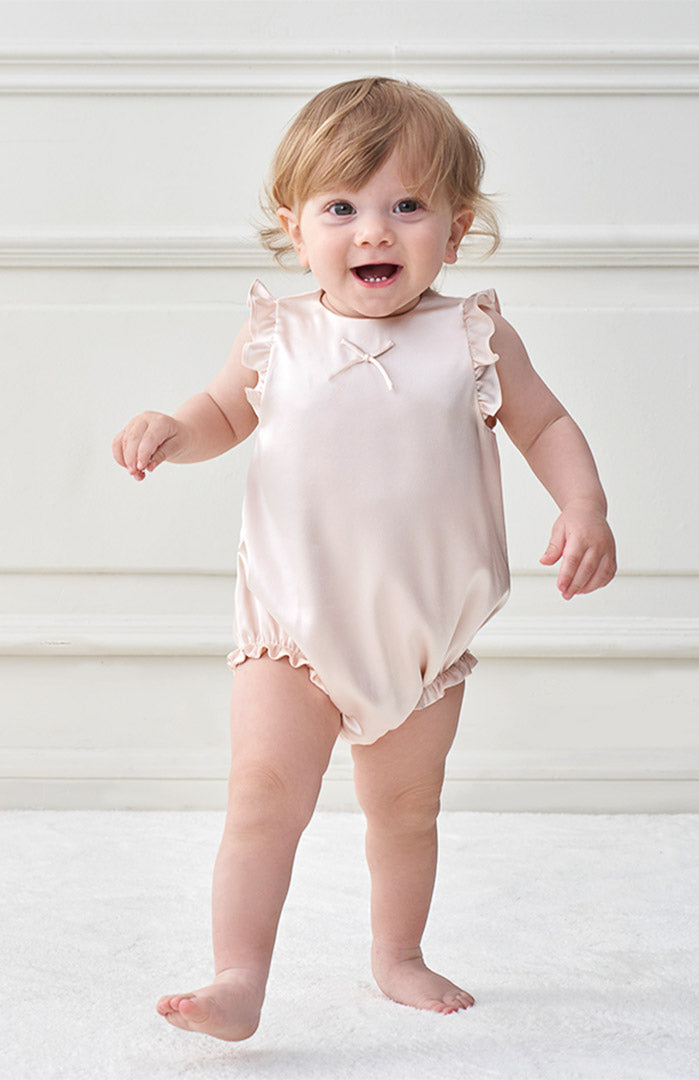 Silky Snuggle Romper | Satin Kids Wear