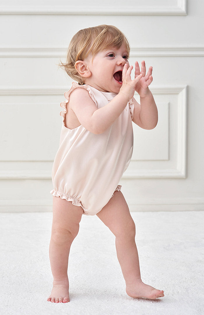 Silky Snuggle Romper | Satin Kids Wear