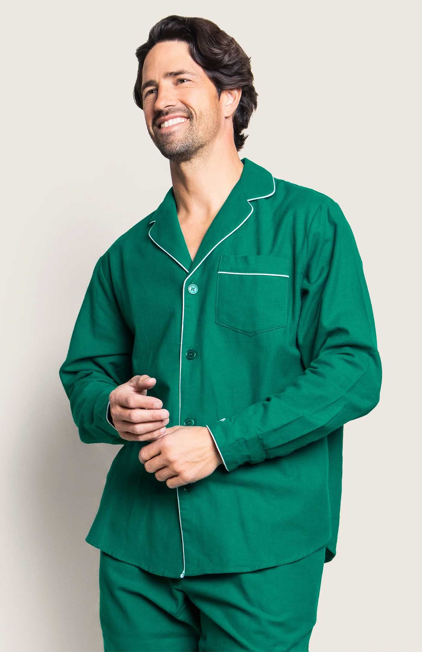 Lazy Lion | Green Loungewear Set with White Details | 100% Cotton