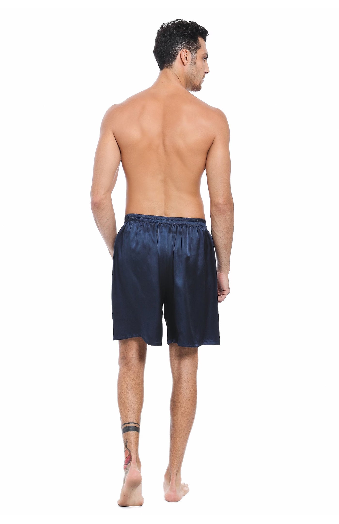 Cobalt Blue Satin Touch Men's Comfort Boxers