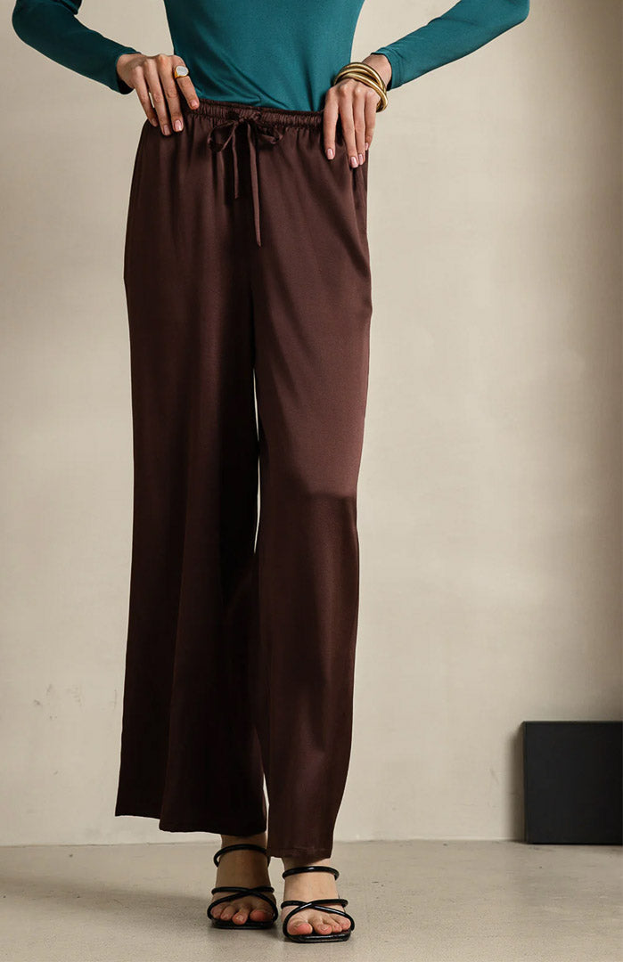 Brown Satin Drape | Comfort Lounge Pyjamas