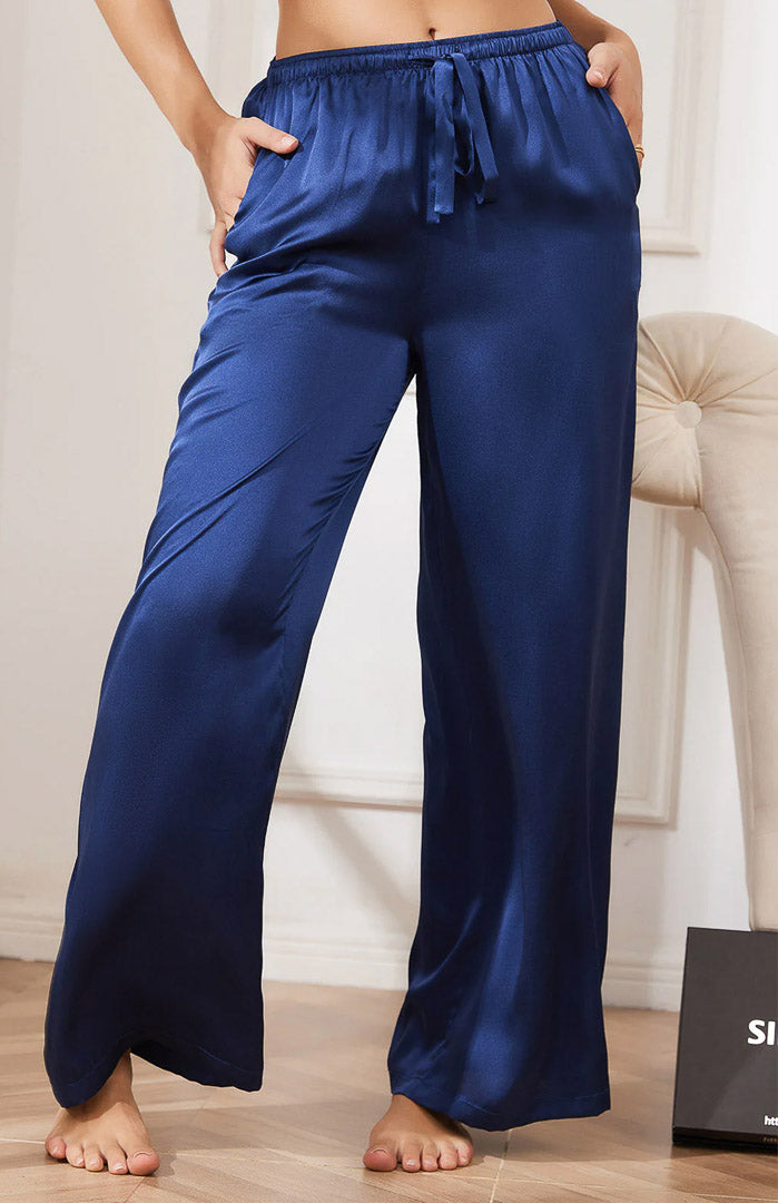 Blue Satin Drape | Comfort Lounge Pyjamas