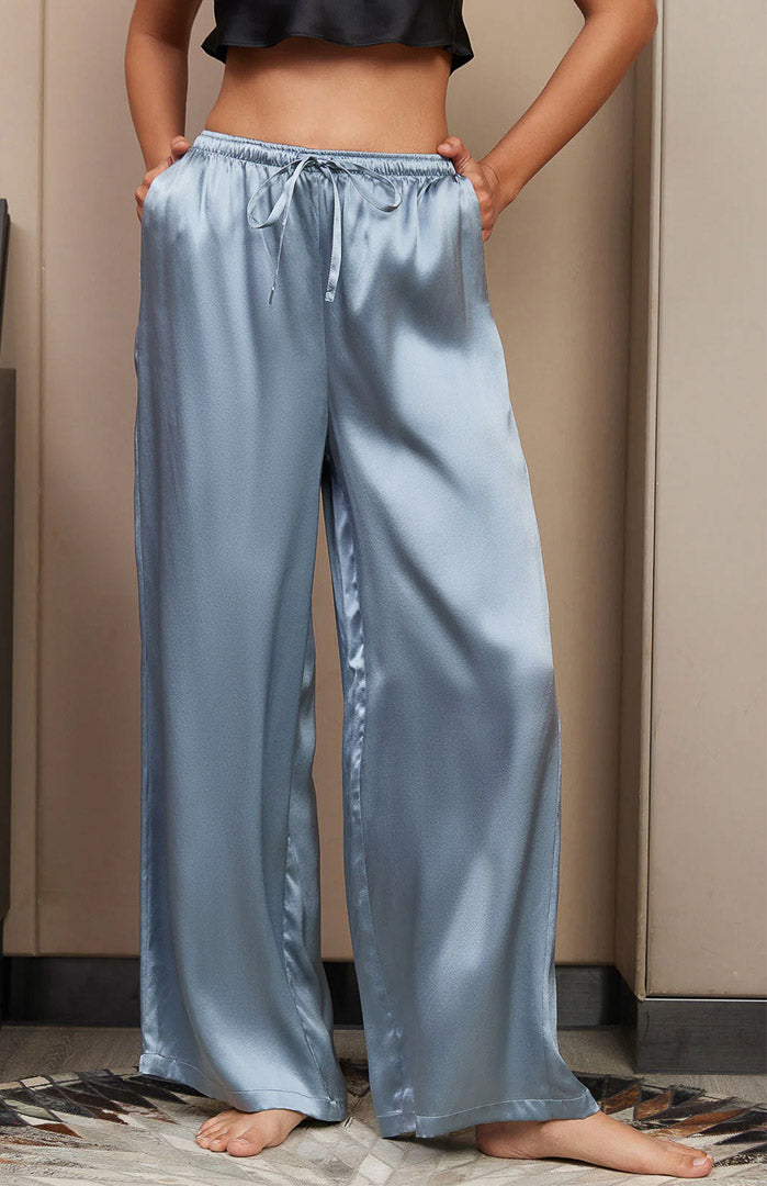 Majestic Blue Satin Drape | Comfort Lounge Pyjamas