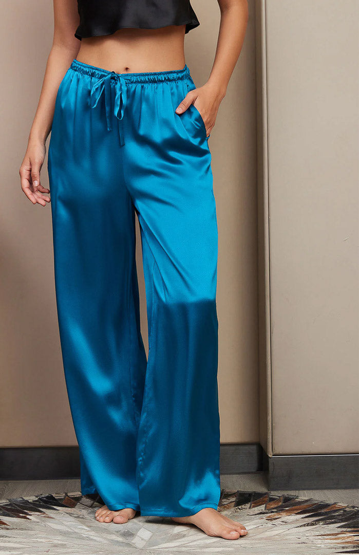 Blue Satin Drape | Comfort Lounge Pyjamas