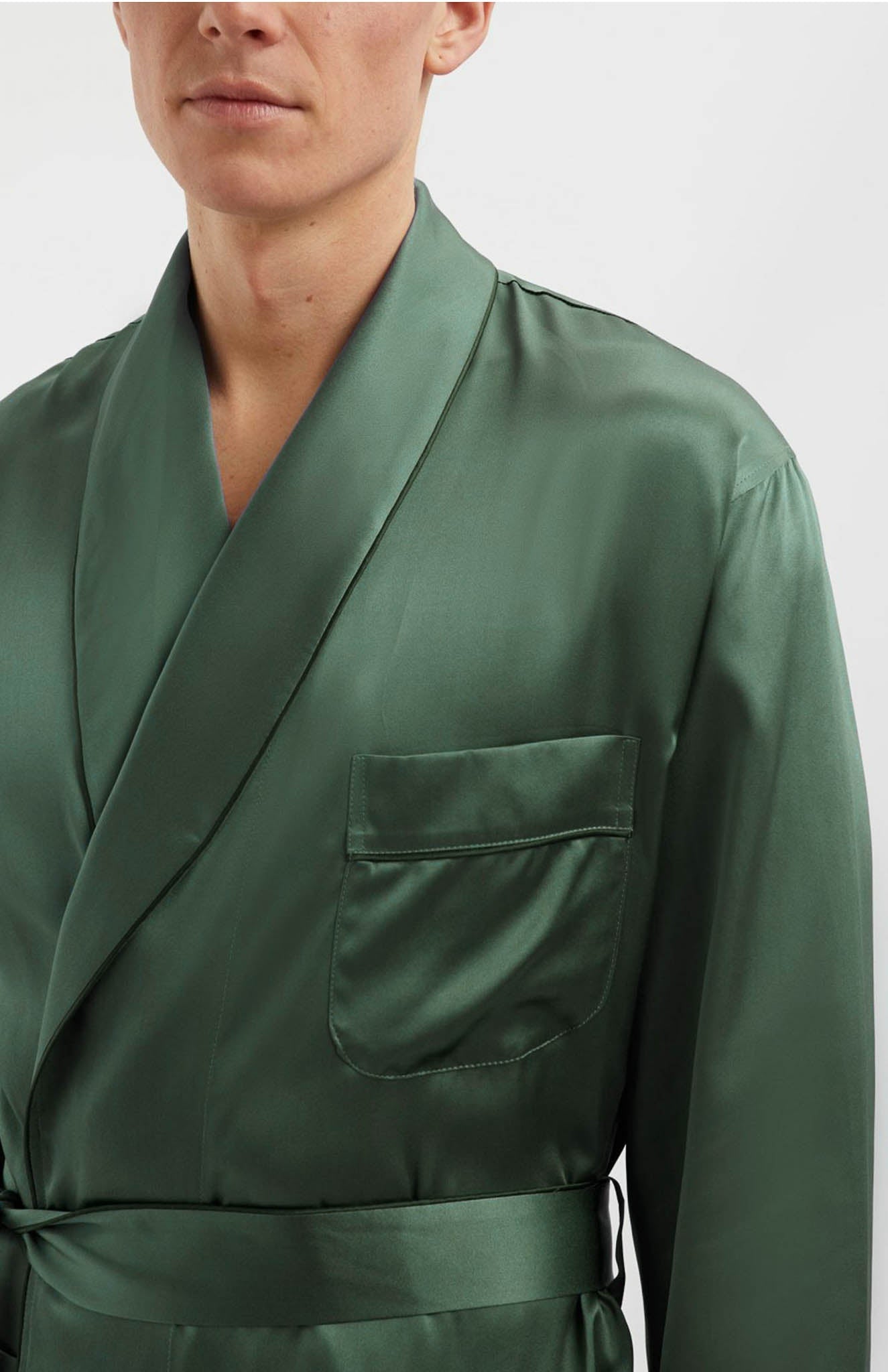 Royal Olive Robe - Luxurious Loungewear Collection