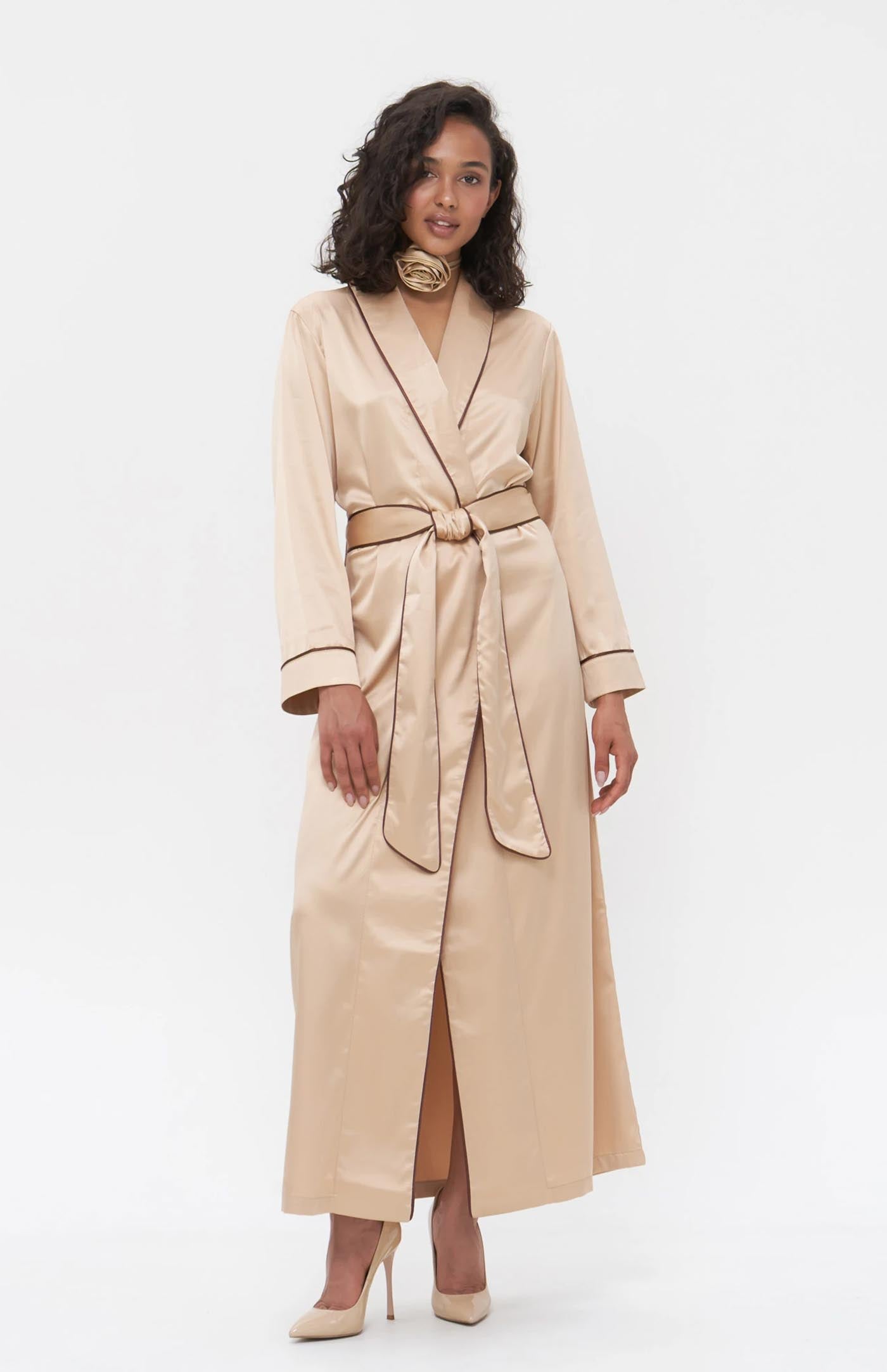 Goddess Gold | Gold Satin Robe