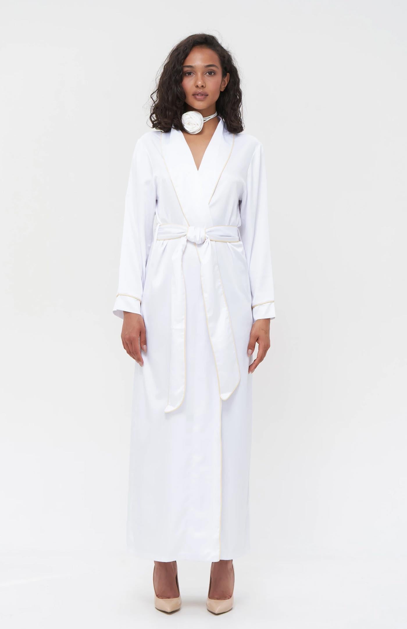 White Wonder | White Satin Robe